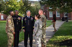 Military science and University generals pose for photo