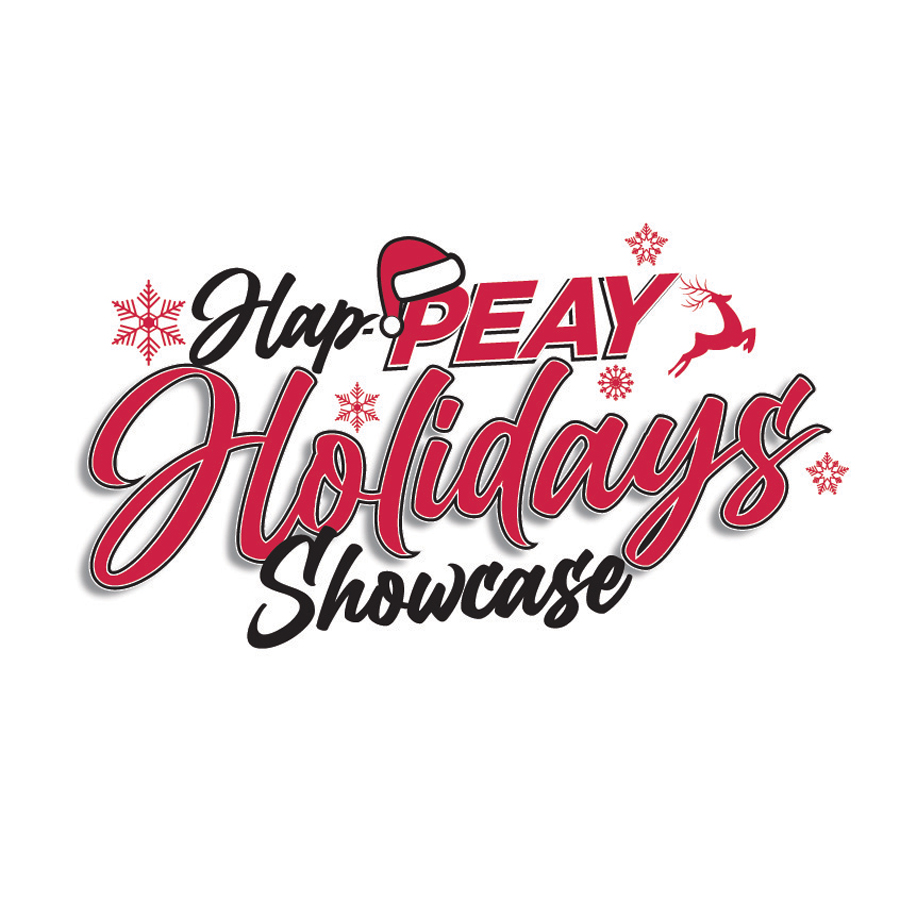 Graphic that says Hap-PEAY Holidays Showcase