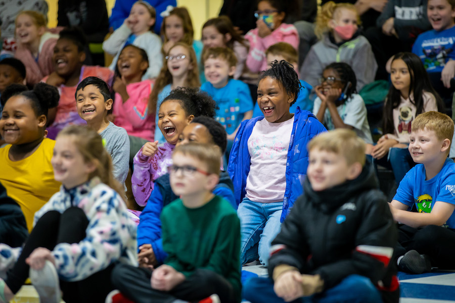 Barksdale Elementary students react to the Nashville Opera's "Goldi B. Locks and the Three Singing Bears."