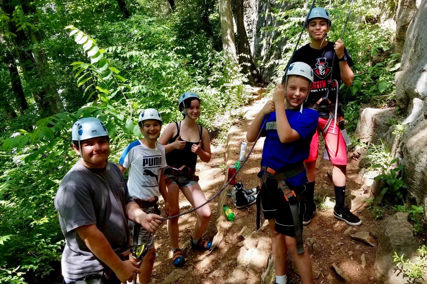 Govs Outdoors Teen Camp is open to ages 12-15 and focuses on getting teens outdoors and into activities such as hiking, biking, rock climbing and caving, all offered in the Clarksville area.