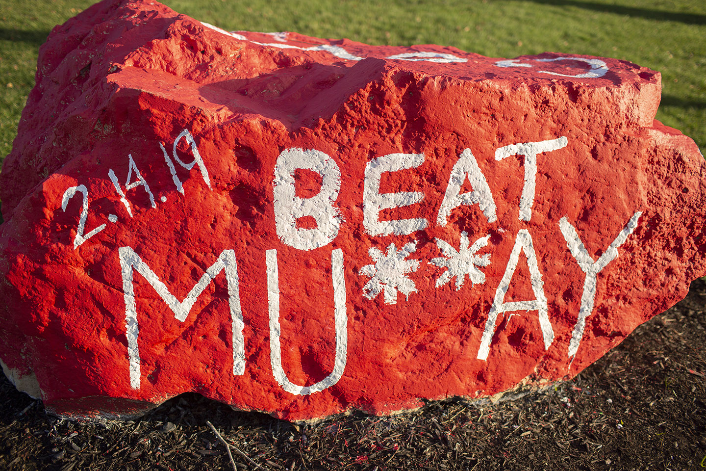 Spirit Rock painted for Murray State game