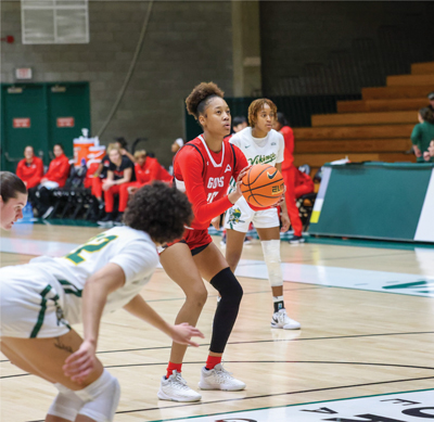 Player about to shoot a free throw.