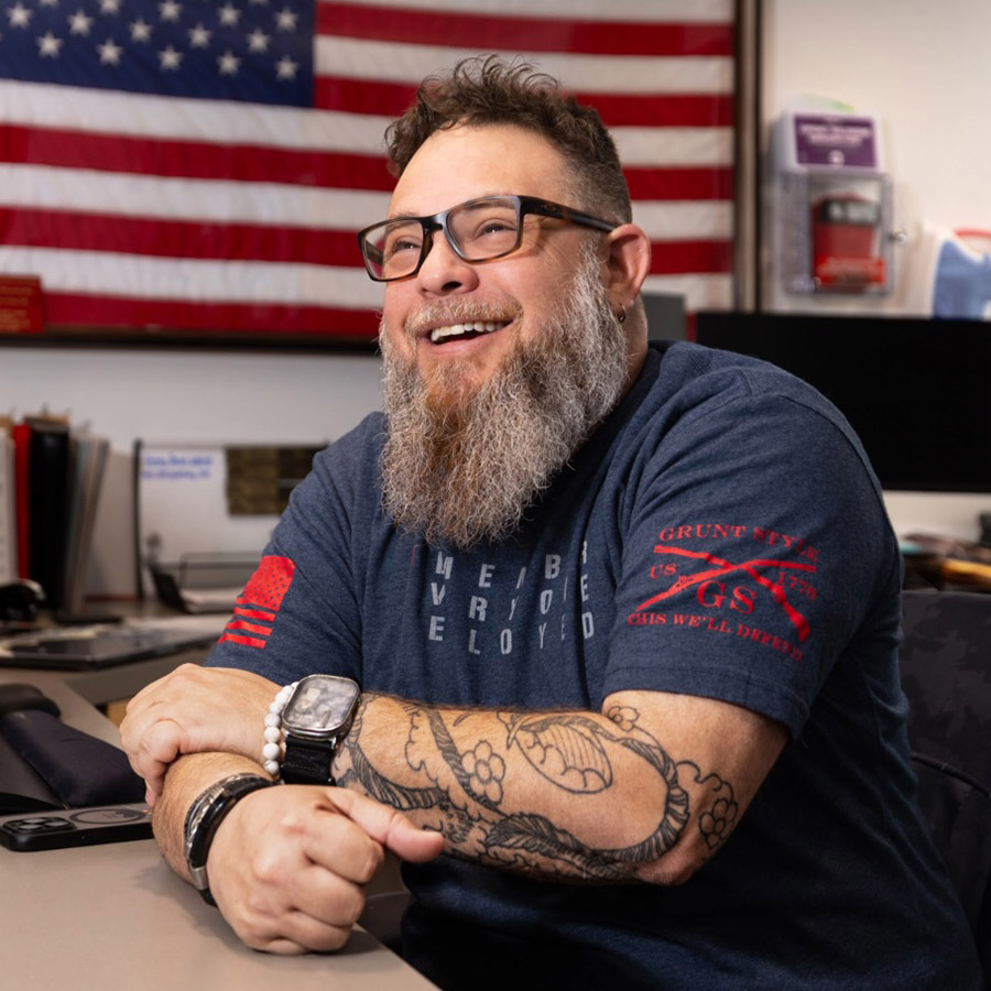 Portrait of an APSU student for the 'Faces of APSU' exhibition.