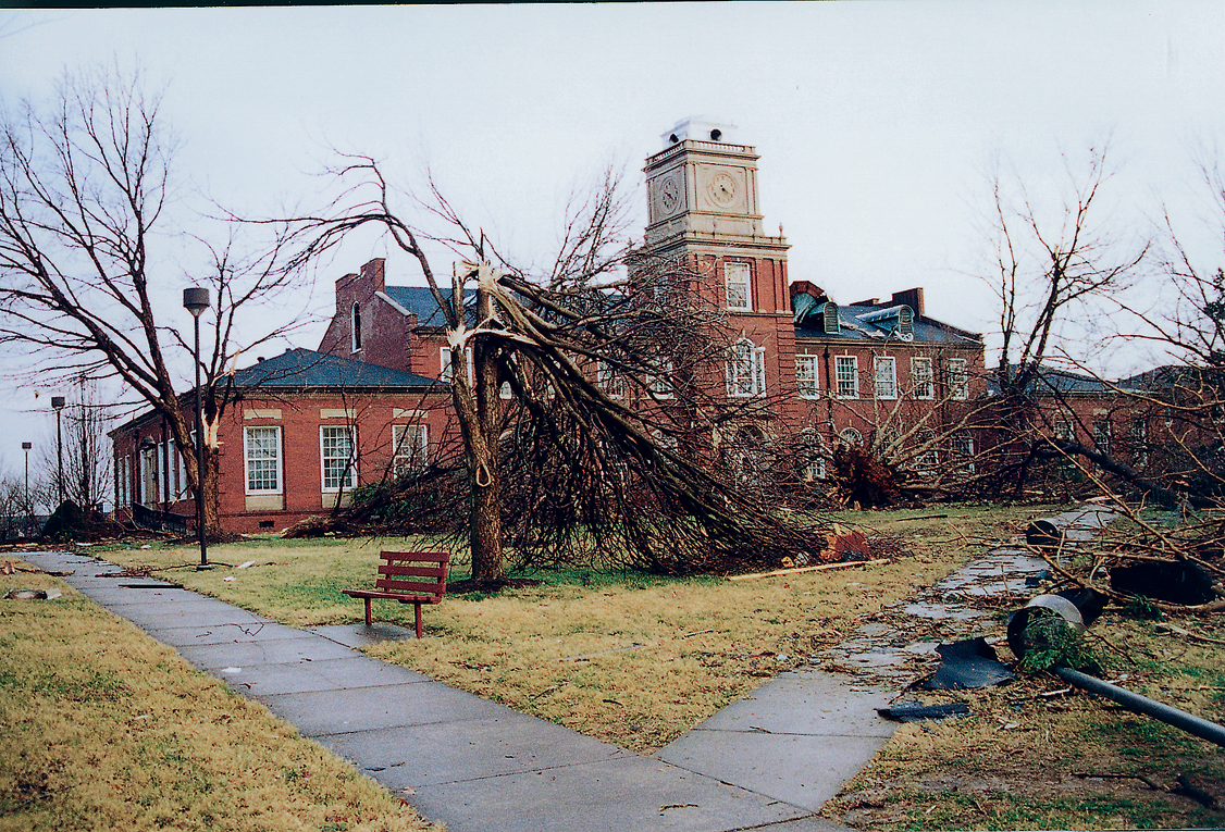 Damage from tornado which struck APSU