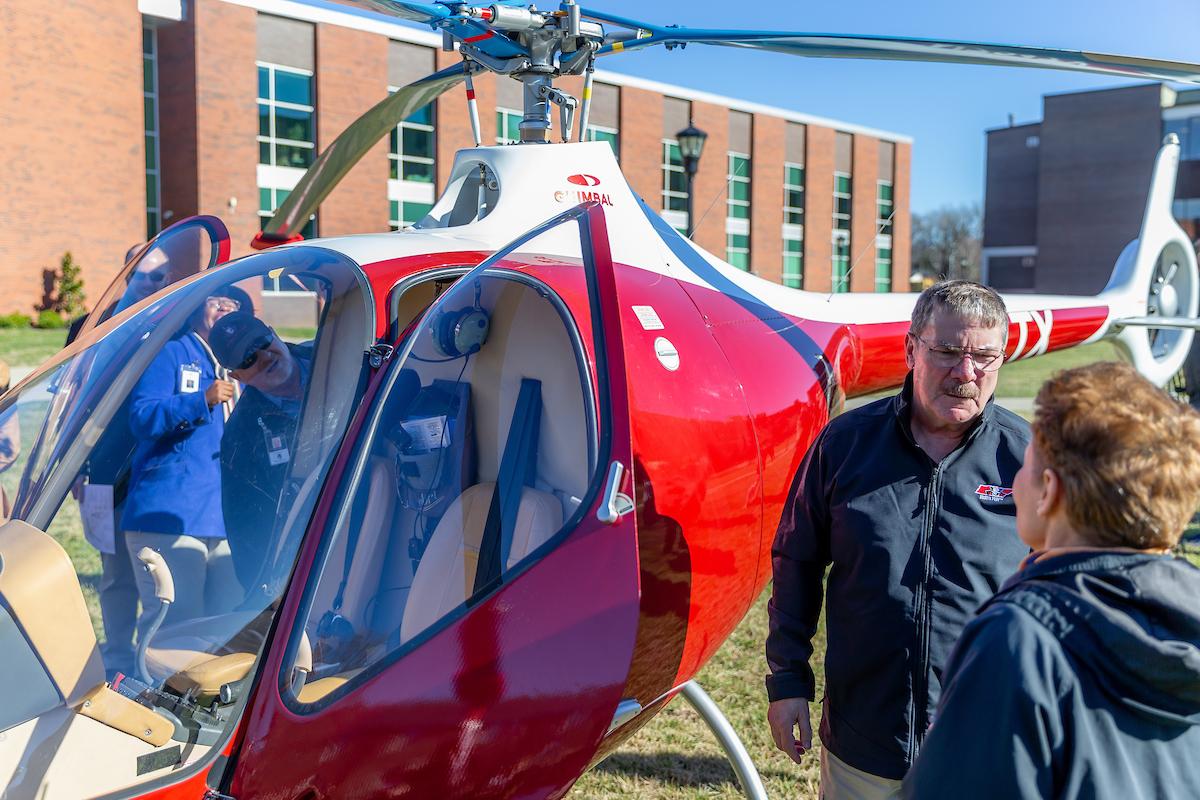 Austin Peay introduces first helicopter in its rotor-wing fleet Austin Peay State University officials on Wednesday, Jan. 9, unveiled the first of three helicopters in its new rotor-wing fleet. The helicopters bolster the state’s first and only rotorcraft program attached to a bachelor’s degree.