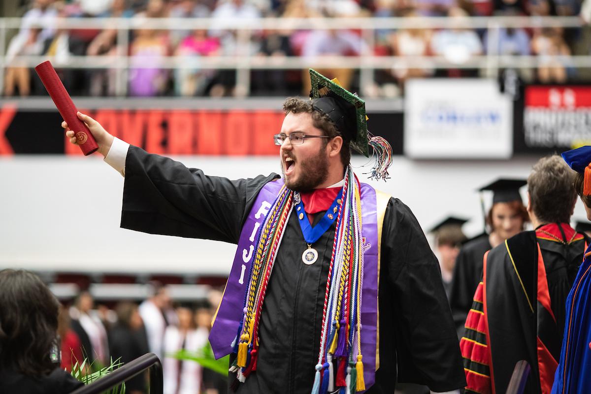 For the first time in University history, Austin Peay held its spring commencement ceremonies over the course of two days – May 3-4. The speakers for the three ceremonies were former Tennessee Gov. Bill Haslam, U.S. Rep. Mark Green and Tennessee State Rep. Jason Hodges.