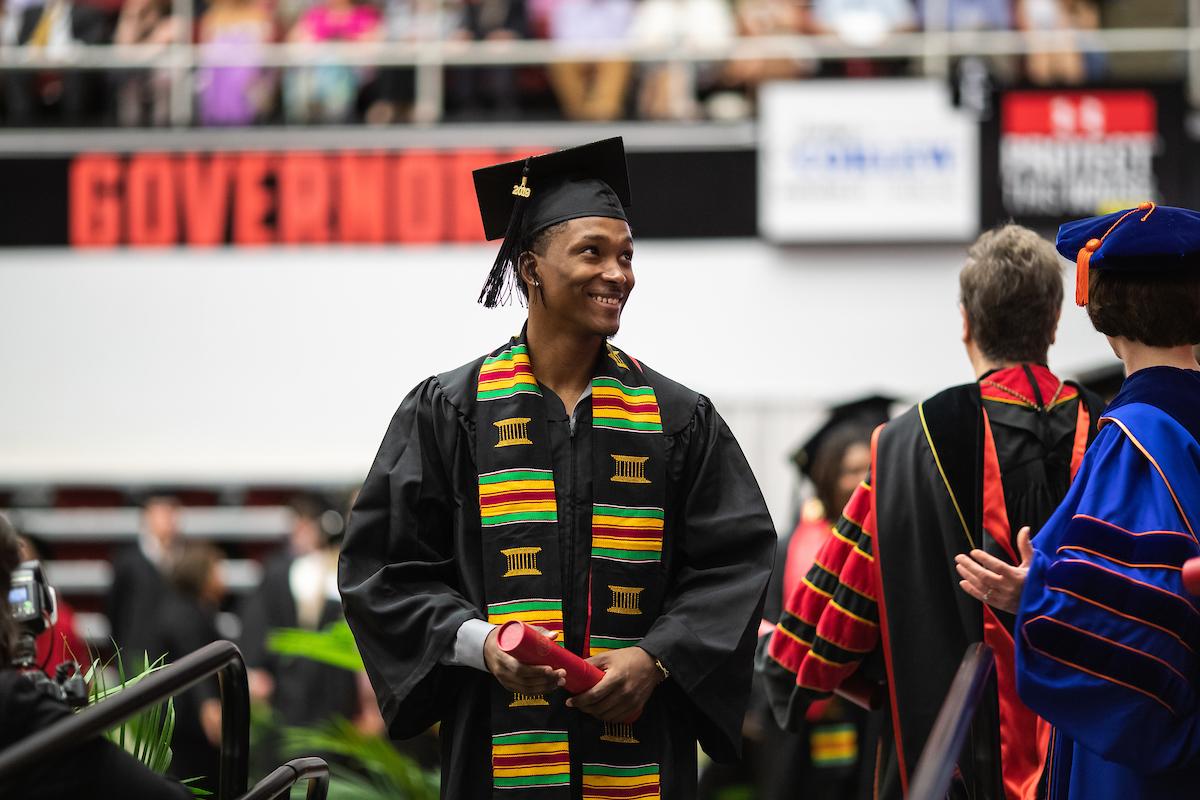 For the first time in University history, Austin Peay held its spring commencement ceremonies over the course of two days – May 3-4. The speakers for the three ceremonies were former Tennessee Gov. Bill Haslam, U.S. Rep. Mark Green and Tennessee State Rep. Jason Hodges.