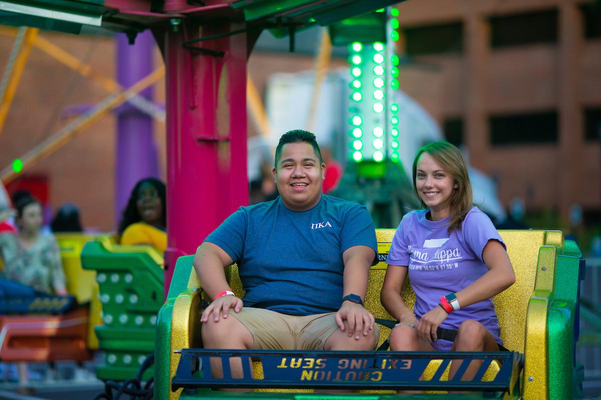 Monocle Madness: Govs celebrate the new school year New and returning Govs enjoyed food, games and rides in a carnival atmosphere at Monocle Madness on Aug. 24, 2019. Monocle Madness celebrates Austin Peay's unique community.