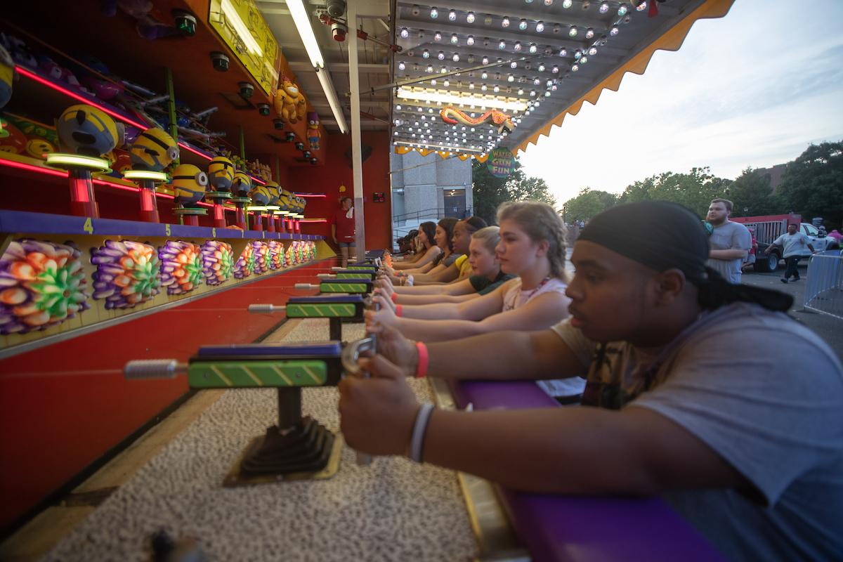 Monocle Madness: Govs celebrate the new school year New and returning Govs enjoyed food, games and rides in a carnival atmosphere at Monocle Madness on Aug. 24, 2019. Monocle Madness celebrates Austin Peay's unique community.