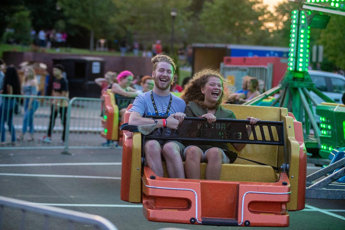 Monocle Madness: Govs celebrate the new school year New and returning Govs enjoyed food, games and rides in a carnival atmosphere at Monocle Madness on Aug. 24, 2019. Monocle Madness celebrates Austin Peay's unique community.