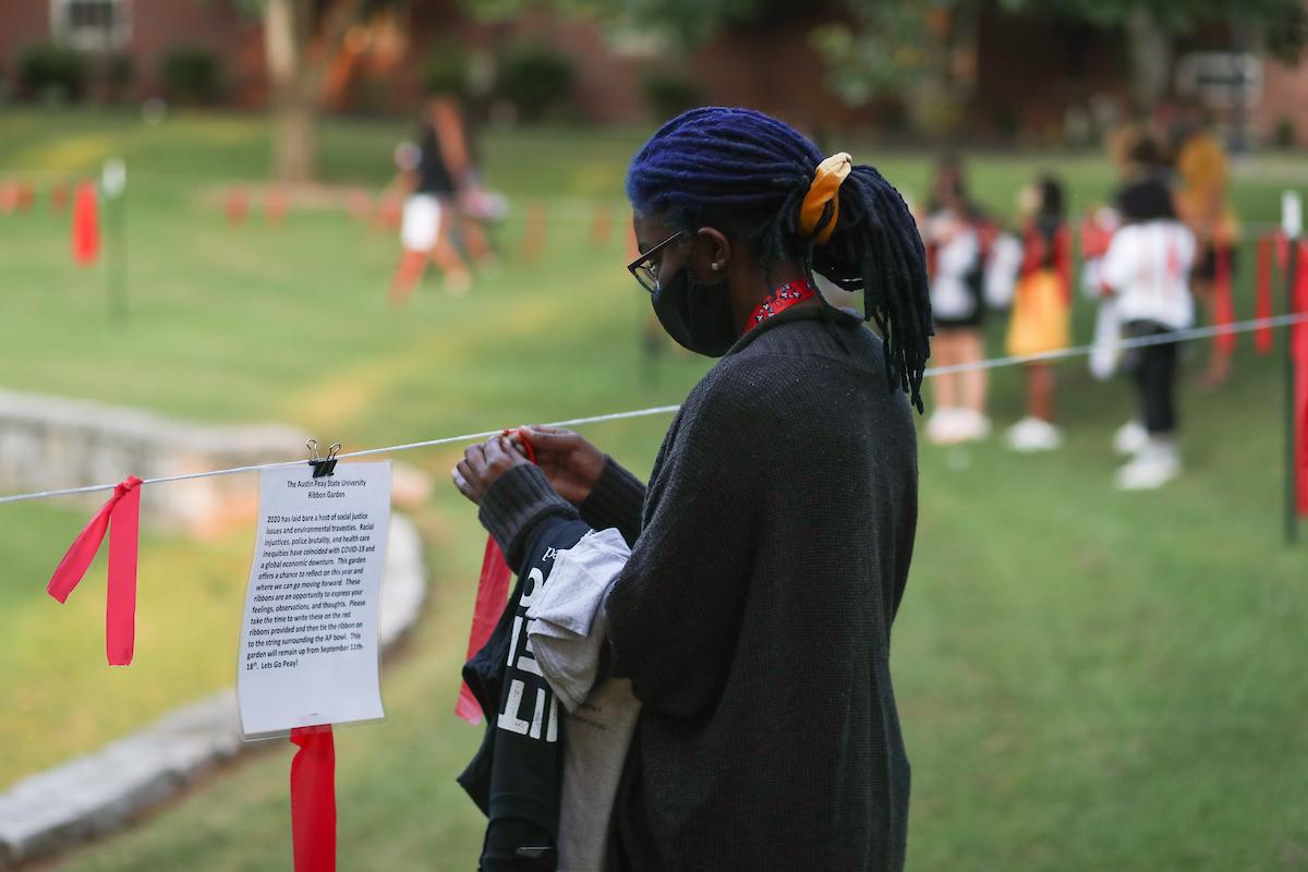 Austin Peay State University students participated on Thursday, Sept. 10, in “The Unity Step” – a solidarity walk on nearby trails to show they’re united in navigating social unrest affecting the country.
