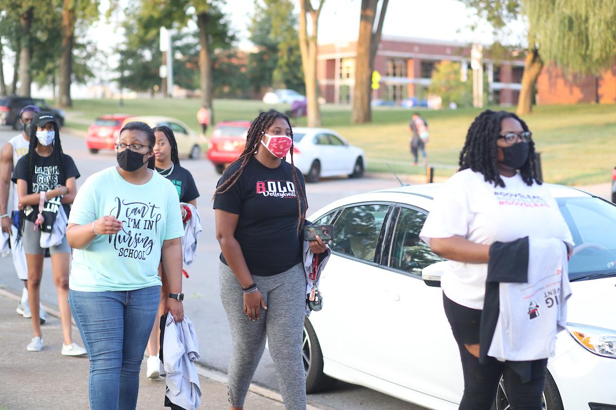 Austin Peay State University students participated on Thursday, Sept. 10, in “The Unity Step” – a solidarity walk on nearby trails to show they’re united in navigating social unrest affecting the country.
