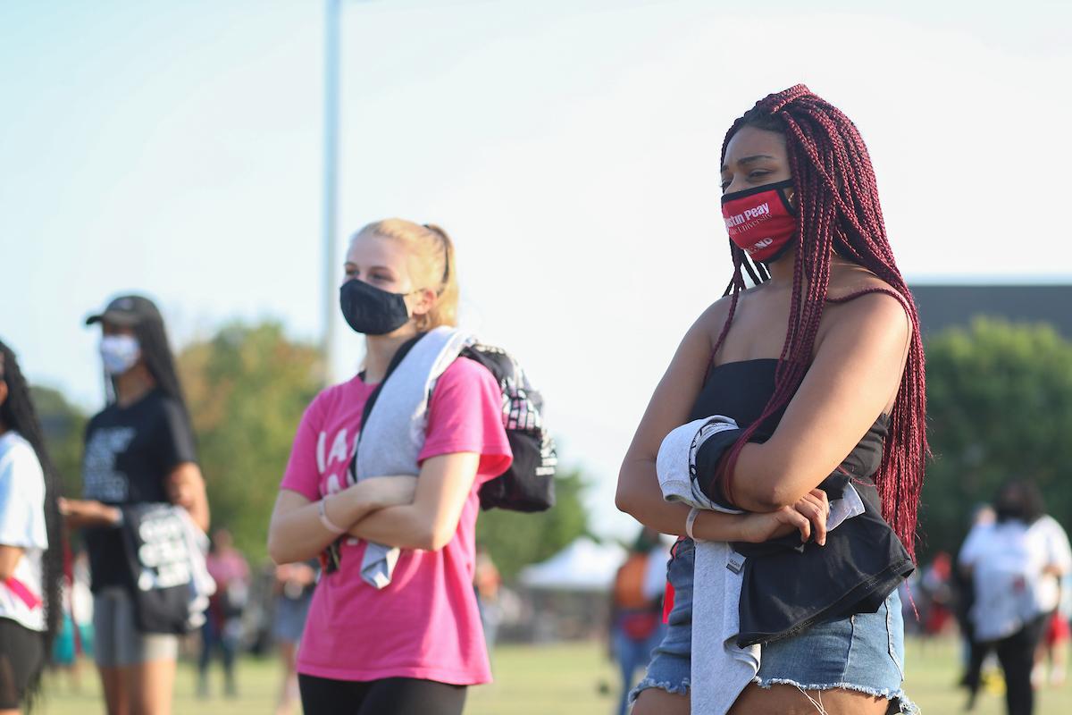 Austin Peay State University students participated on Thursday, Sept. 10, in “The Unity Step” – a solidarity walk on nearby trails to show they’re united in navigating social unrest affecting the country.
