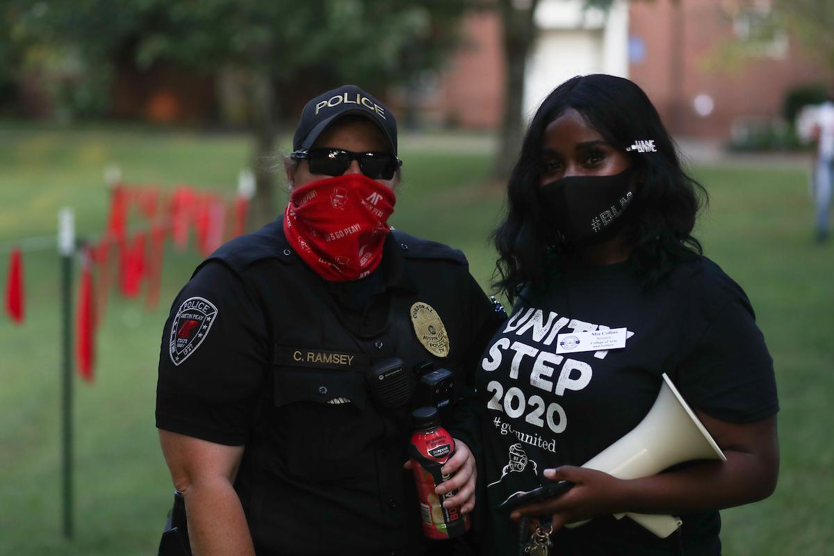 Austin Peay State University students participated on Thursday, Sept. 10, in “The Unity Step” – a solidarity walk on nearby trails to show they’re united in navigating social unrest affecting the country.