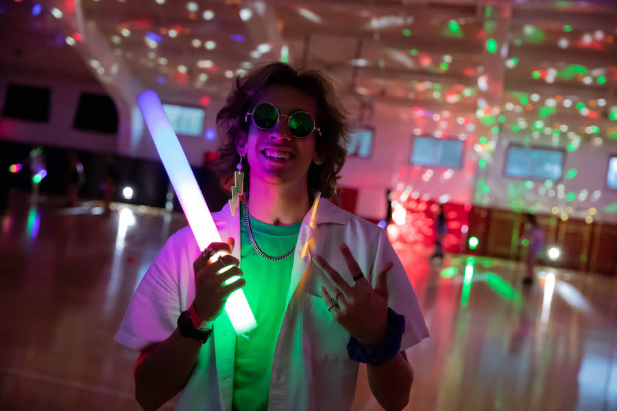 Students kicked off the semester with Roll Bounce in the Red Barn, an 80s-themed roller skating party that was held on Friday, August 26. Jaylon Gonzales | Student Photographer