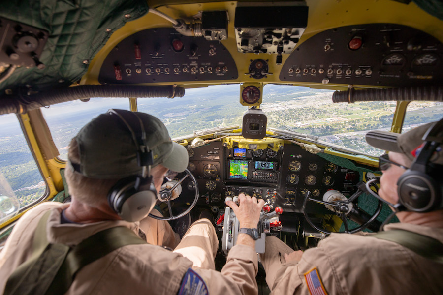 APSU President Mike Licari was invited to Outlaw Field for a flight in That’s All Brother! On Friday, August 26. The World War II era Douglas C-47 Skytrain led the air assault on the beaches of Normandy during D-Day on June 6, 1944, and has since been restored as part of the Commemorative Air Force. Madison Casey | Student Photographer