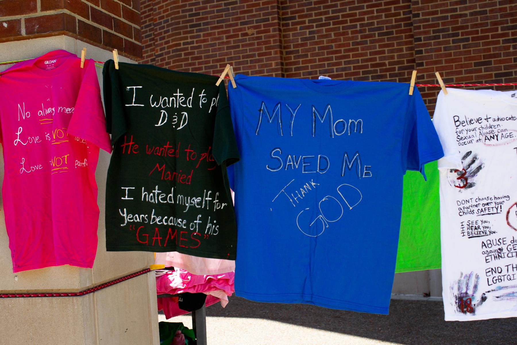 Clothesline Project dedicated to Dr. Jill Eichhorn