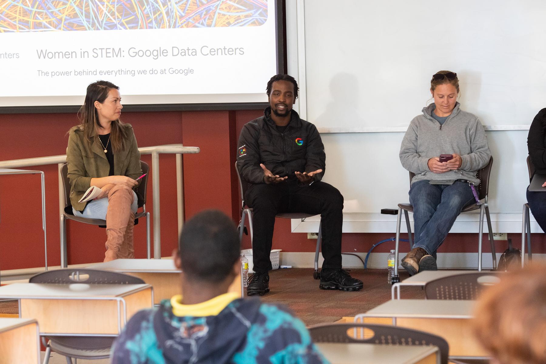 The College of STEM hosted a panel discussion of Google representatives in celebration of “Women in Technology” on Wednesday, Sept. 28, in the Maynard Mathematics and Computer Science Building.
