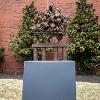 Final view of the abstract bronze sculpture.