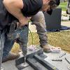 Securing the secondary mounting hardware.