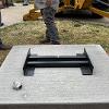 The mounting bracket aligned to the foundation.