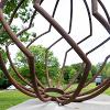 Perspective view of the sculpture’s interior framework.
