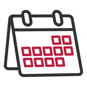 Calendar icon with highlighted dates