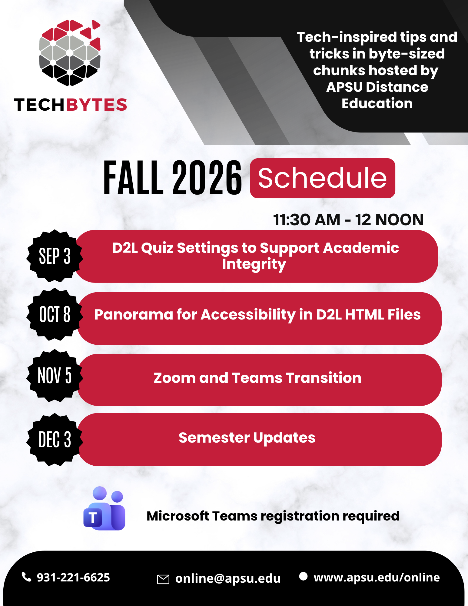 Fall 2026 TechBytes Fall 2026 TechBytes