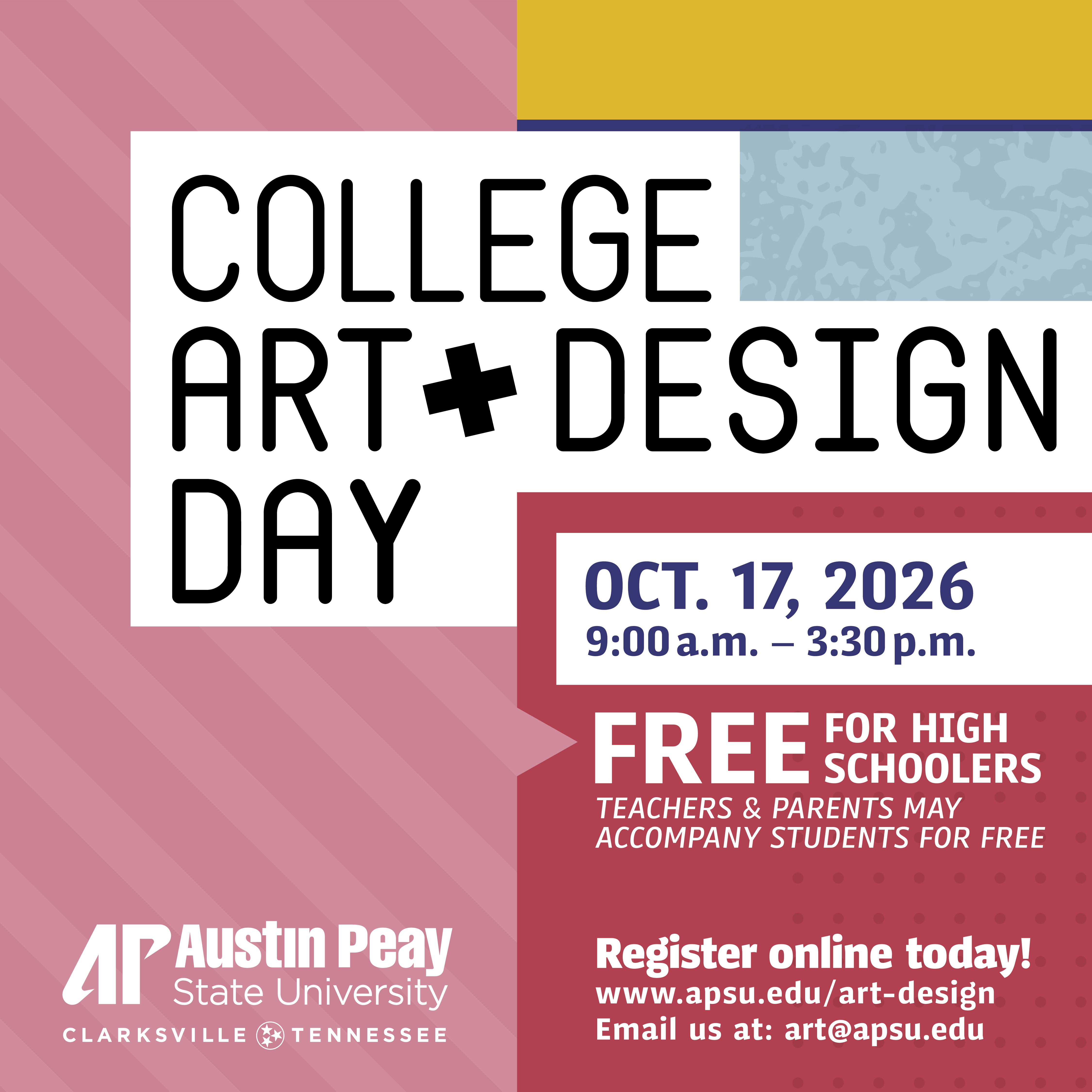 College Art + Design Day 2026 College Art + Design Day October 17 2026