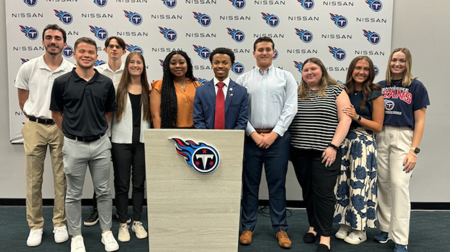 Group picture of the students participating in the Bud Adams Internship Program