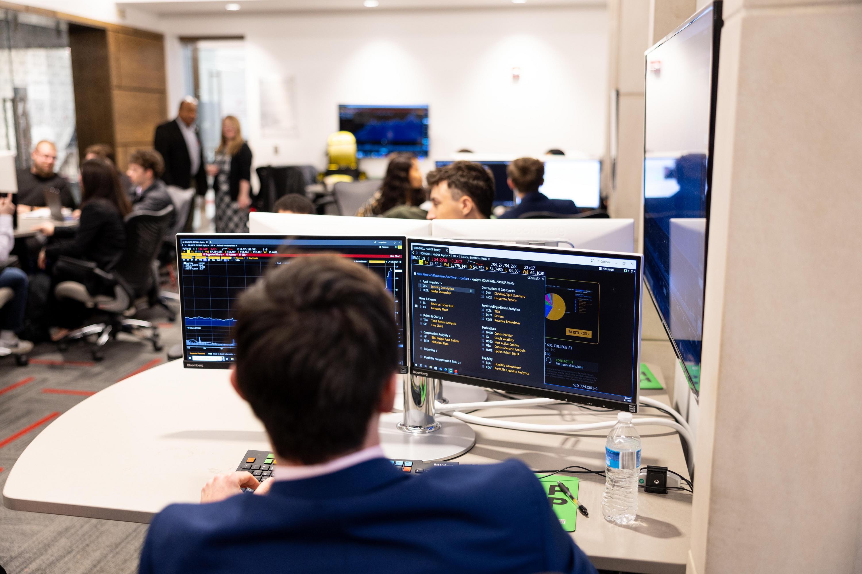 Student in trading center