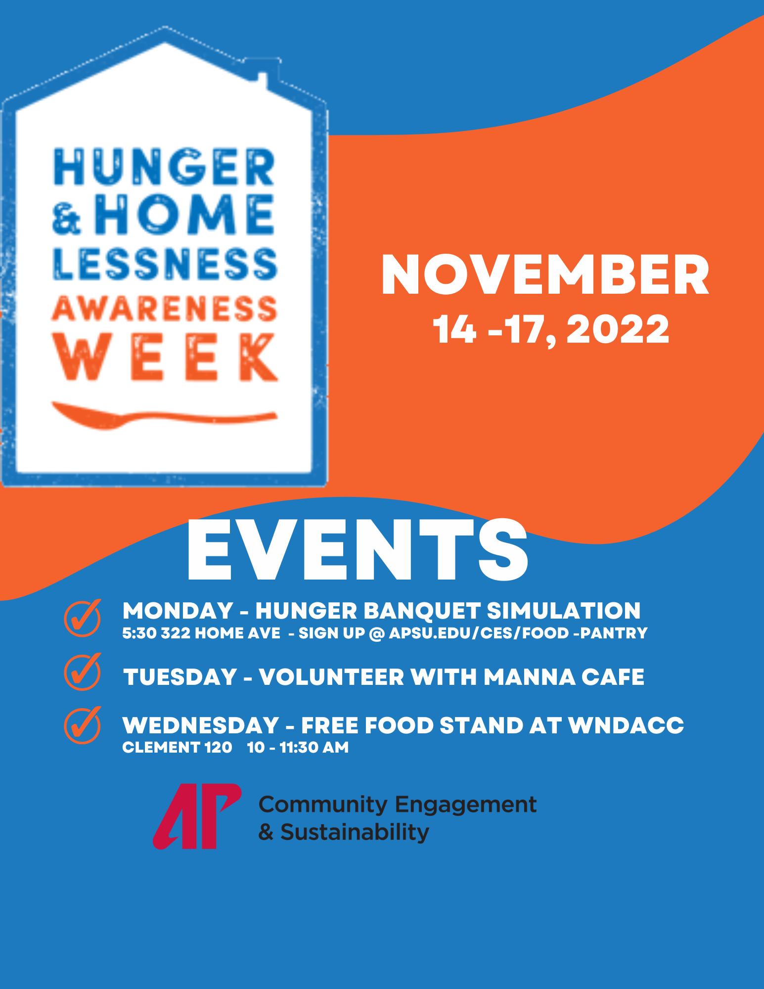 Hunger and Homelessness week events
