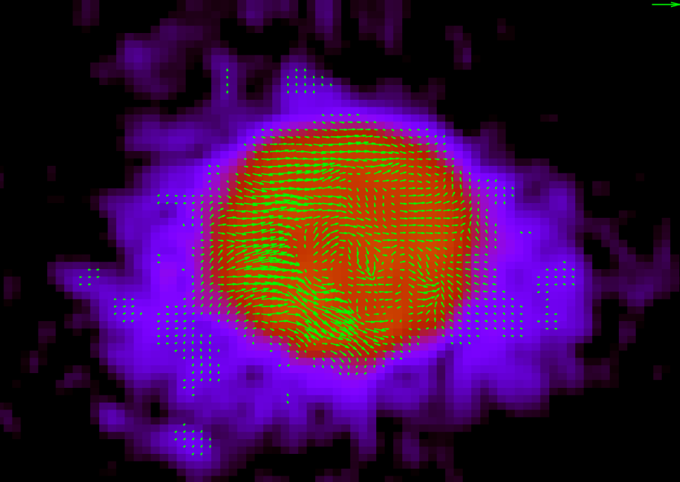 snapshot of a lithium (jellium) nanoparticle irradiated by a laser