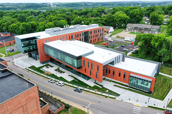 Aerial shot of the Health Professions Building