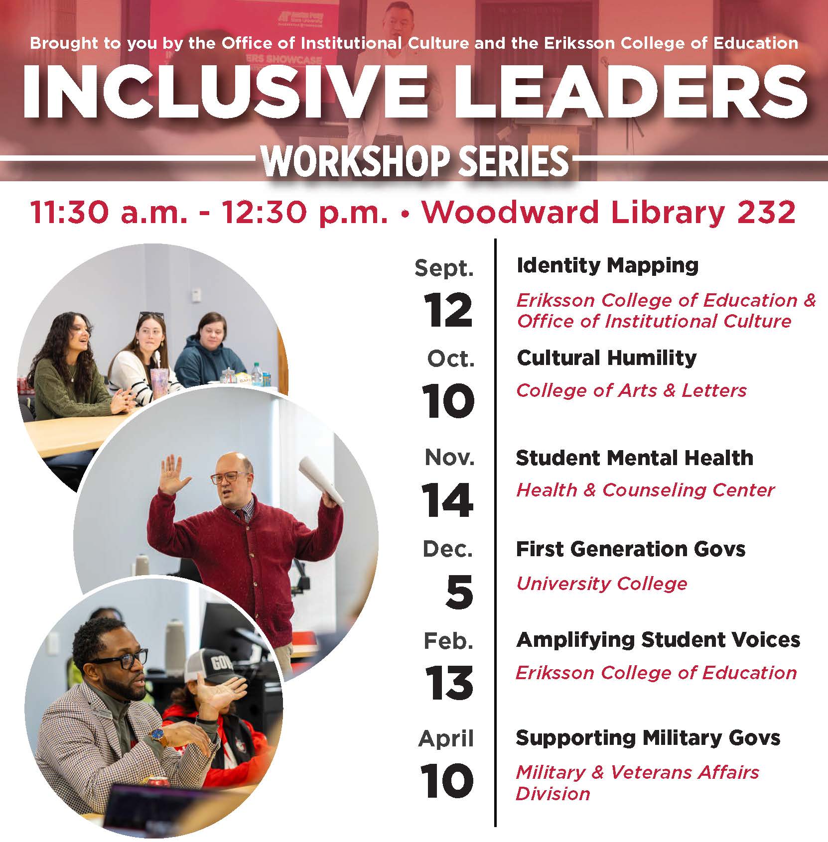 Inclusive Leaders Schedule