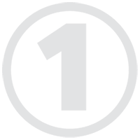 A light gray 1 in a circle