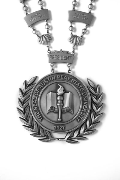 close up of of the APSU medalion