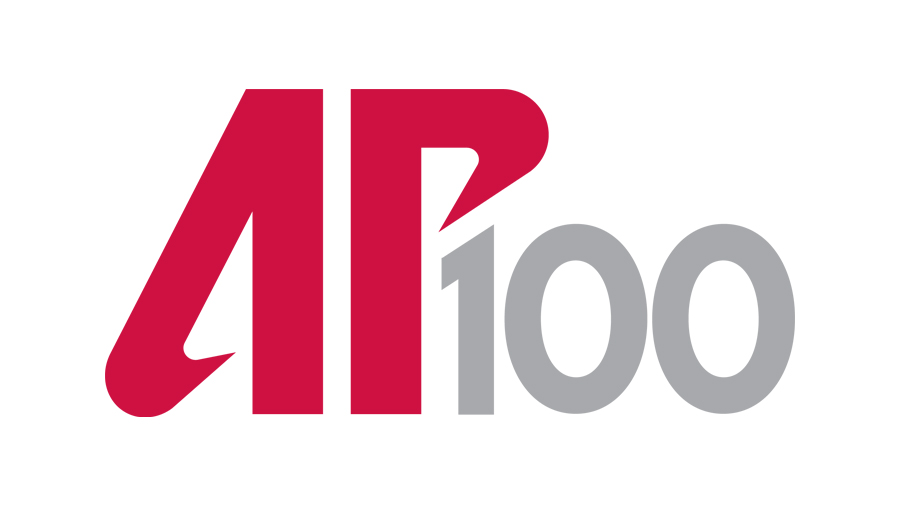 logo showing the Austing Peay AP next to the number 100