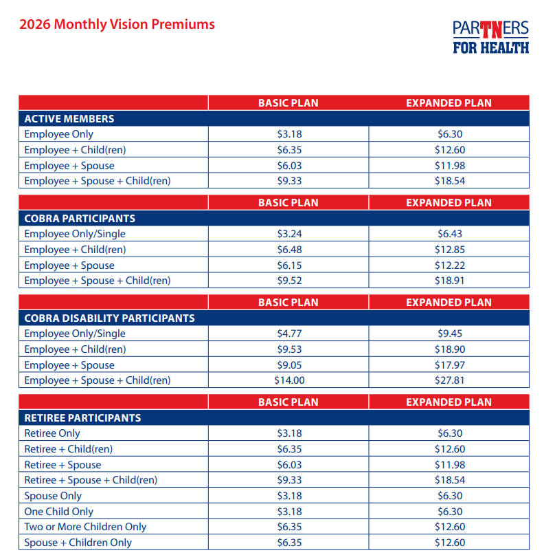 2025 vision premiums