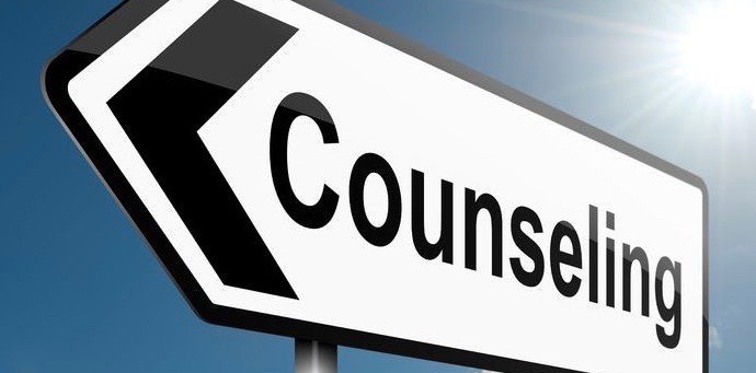 counseling sign pointing left