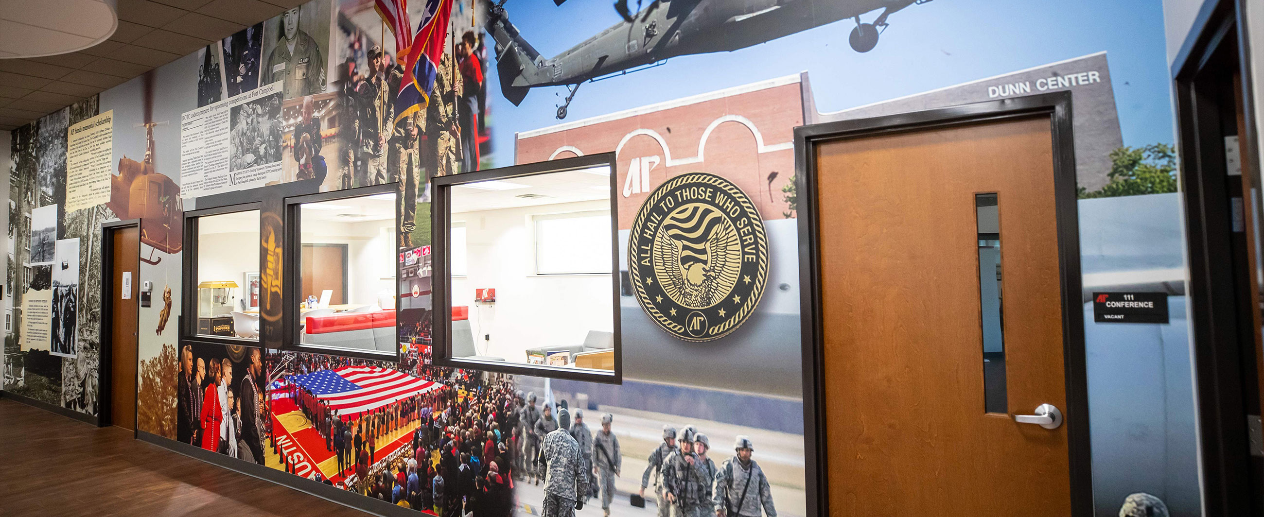 Mural inside the Newton Center