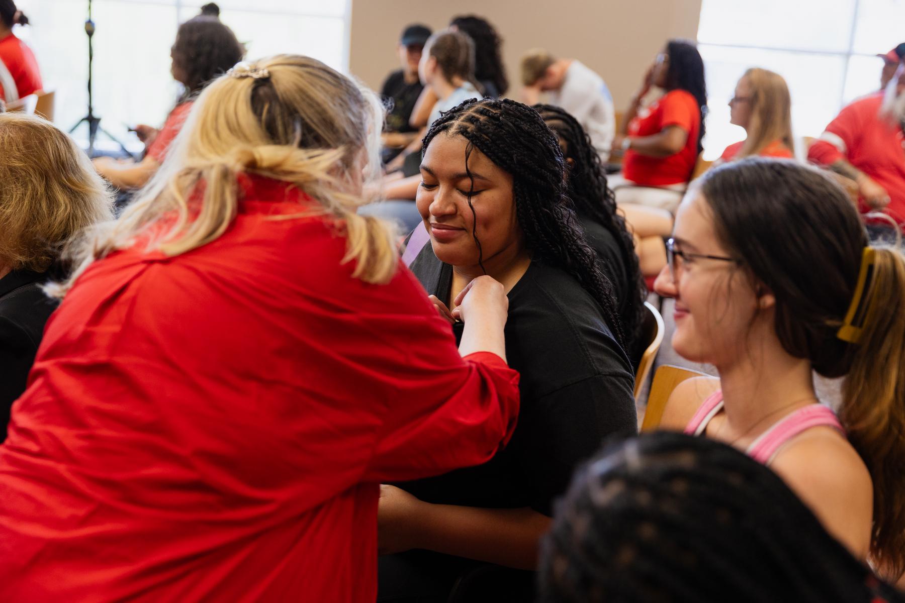 Austin Peay State University students are recognized during a campus-wide first-generation pinning ceremony hosted on Aug. 23. | Photo by Ralph Acosta