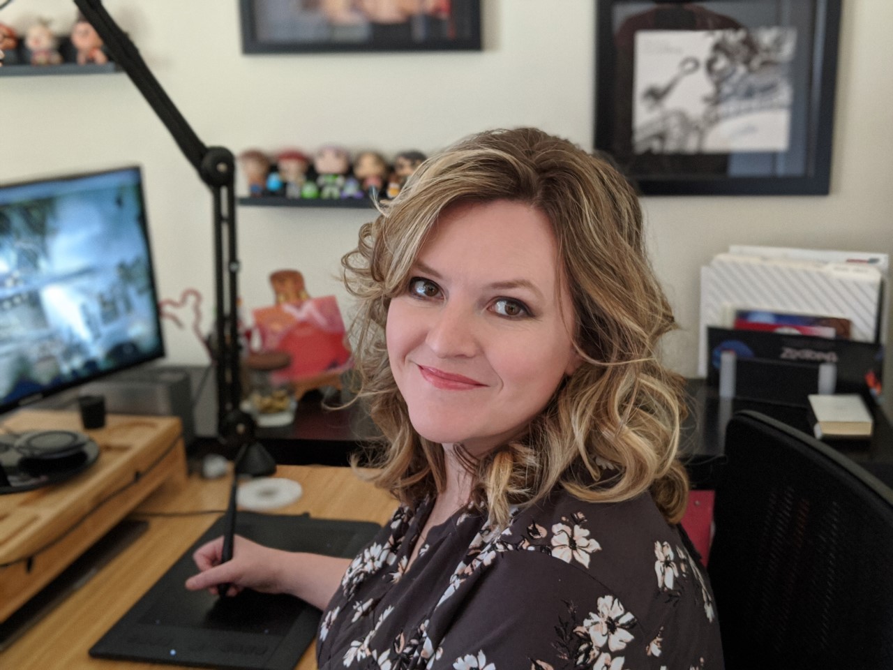Senior matte painter Heather Abels works at her Clarksville home office. She worked as set extension artist on “Frozen II,” which hit theaters nationwide on Nov. 22.