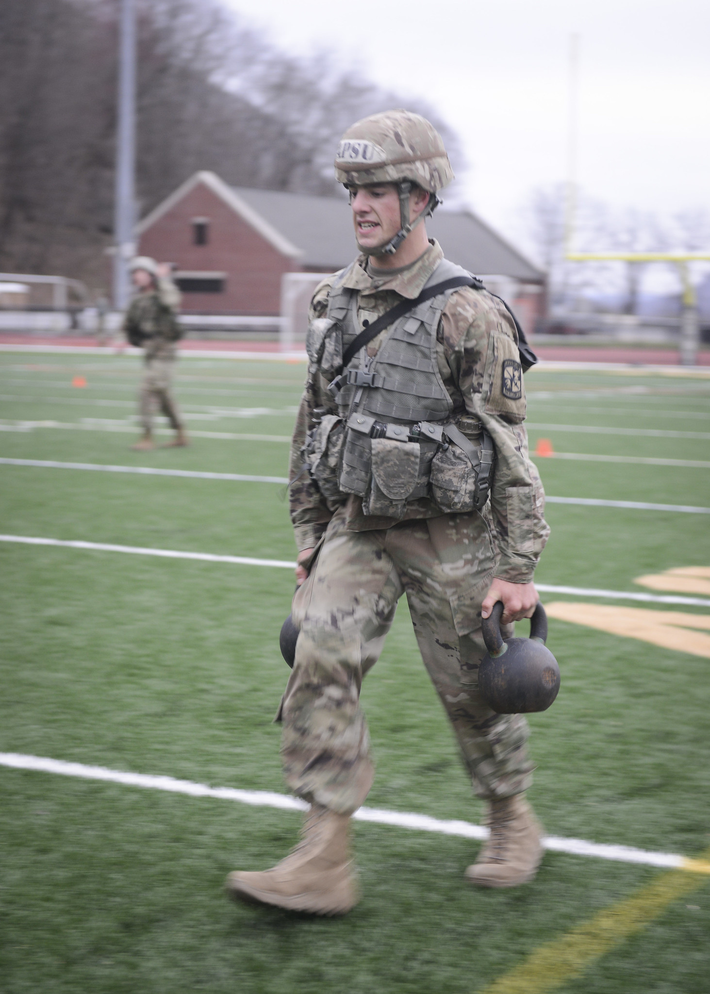Cadet Thomas Porter performs during the Sandhurst competition April 13-14 at West Point, New York.