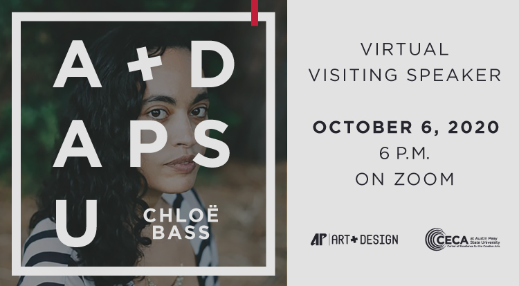 The Department of Art + Design with support from The Center of Excellence for the Creative Arts is pleased to host multiform conceptual artist Chloë Bass to kick off the 2020-21 CECA Visiting Artist Speaker Series season. “We are so excited to host artist Chloë Bass as our first visiting speaker of the season,” said Michael Dickins, chair of the Visiting Artist Speaker Committee. “Her ‘Wayfinding’ project, presented by The Studio Museum in Harlem, gained national attention as a yearlong public art project in St. Nicholas Park and took on new life in NYC when the city was shut down due to COVID-19. “As all of our CECA Visiting Artists will be joining us via Zoom this year, this presented a unique opportunity to which Bass will be presenting a new piece created specifically for our event and this new platform,” Dickins added. “Though I always enjoy bringing these artists to Clarksville, I am excited to be able to open up our renowned speaker series to the rest of the world.” Bass’s lecture will be at 6 p.m. Tuesday, Oct. 6, via Zoom. Registration is required at https://bit.ly/2Sd2Rr3. “Hosting the artist talks via Zoom Webinar, we are no longer limited by the seats in the lecture hall,” Dickins said. “All of our events have always been free and open to the public – now we’ll be reaching a larger audience.” Bass is a multiform conceptual artist working in performance, situation, conversation, publication and installation. Her work uses daily life as a site of deep research to address scales of intimacy: where patterns hold and break as group sizes expand. Bass’s work recognized internationally She began her work with a focus on the individual (The Bureau of Self-Recognition, 2011-13), has recently concluded a study of pairs (The Book of Everyday Instruction, 2015-17), and will continue to scale up gradually until she’s working at the scale of the metropolis. She is working on Obligation To Others Holds Me in My Place (2018-22), an investigation of intimacy at the scale of immediate families. Bass has held numerous fellowships and residencies. She is a 2020-2022 faculty fellow for the Seminar in Public Engagement at the Center for Humanities (City University of New York Graduate Center), a 2020-22 Lucas Art Fellow at Montalvo Art Center and was a 2019 Art Matters grantee. Previous recent honors include a residency at Denniston Hill, the Recess Analog Artist-in-Residence and a BRIC Media Arts Fellowship. Her projects have appeared nationally and internationally, including recent exhibits at The Studio Museum in Harlem, Kunsthalle Wilhelmshaven, BAK basis voor actuele kunst, the Knockdown Center, the Kitchen, the Brooklyn Museum, CUE Art Foundation, Elizabeth Foundation for the Arts Project Space, The Southeastern Center for Contemporary Art, the James Gallery and elsewhere. Reviews, mentions of and interviews about her work have appeared in Artforum, The New York Times, Hyperallergic, The Brooklyn Rail, BOMB, Temporary Art Review and Artnews among others. Her monograph was published by The Operating System in December 2018. She also has a chapbook, “#sky #nofilter,” forthcoming from DoubleCross Press. Her short-form writing has been published on Hyperallergic, Arts.Black and the Walker Reader. She is an assistant professor of art at Queens College, CUNY, where she co-runs Social Practice Queens with Gregory Sholette. Bass also will visit via Zoom Art + Design’s senior capstone class to discuss professional development on Oct. 5. This is a unique opportunity for our students to directly engage with nationally recognized artists. Bass is based in Brooklyn, New York, and St. Louis, Missouri. To learn more For more on Chloë Bass and her work, visit: www.chloebass.com. For more on this lecture, contact Dickins at dickinsm@apsu.edu. For future CECA Visiting Artist Speaker Series events, visit www.apsu.edu/art-design/exhibitions-speakers/visiting-artists.php. All events are free and open to the public. All ages are welcome.