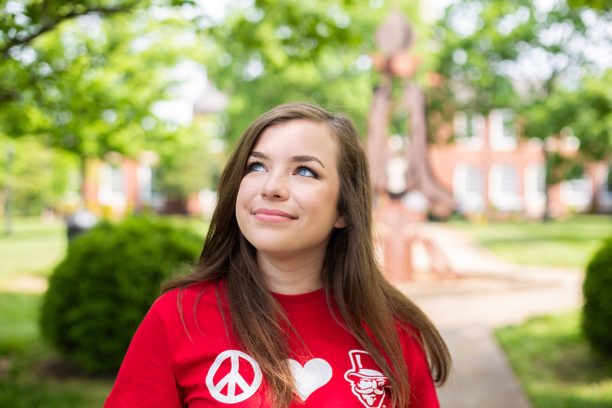Austin Peay sophomore Mallory Fundora urges people to continue “being the change” even during difficult times. “It may take some creativity but changing the world can happen from your own home.”