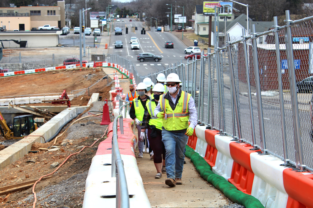Geology students tour the MPEC site near campus. (Photos by Philip Roberson)