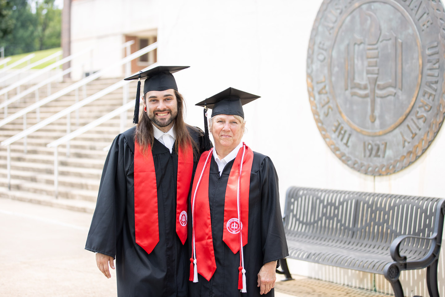 Grandmother, grandson walk together across Austin Peay State University’s commencement stage