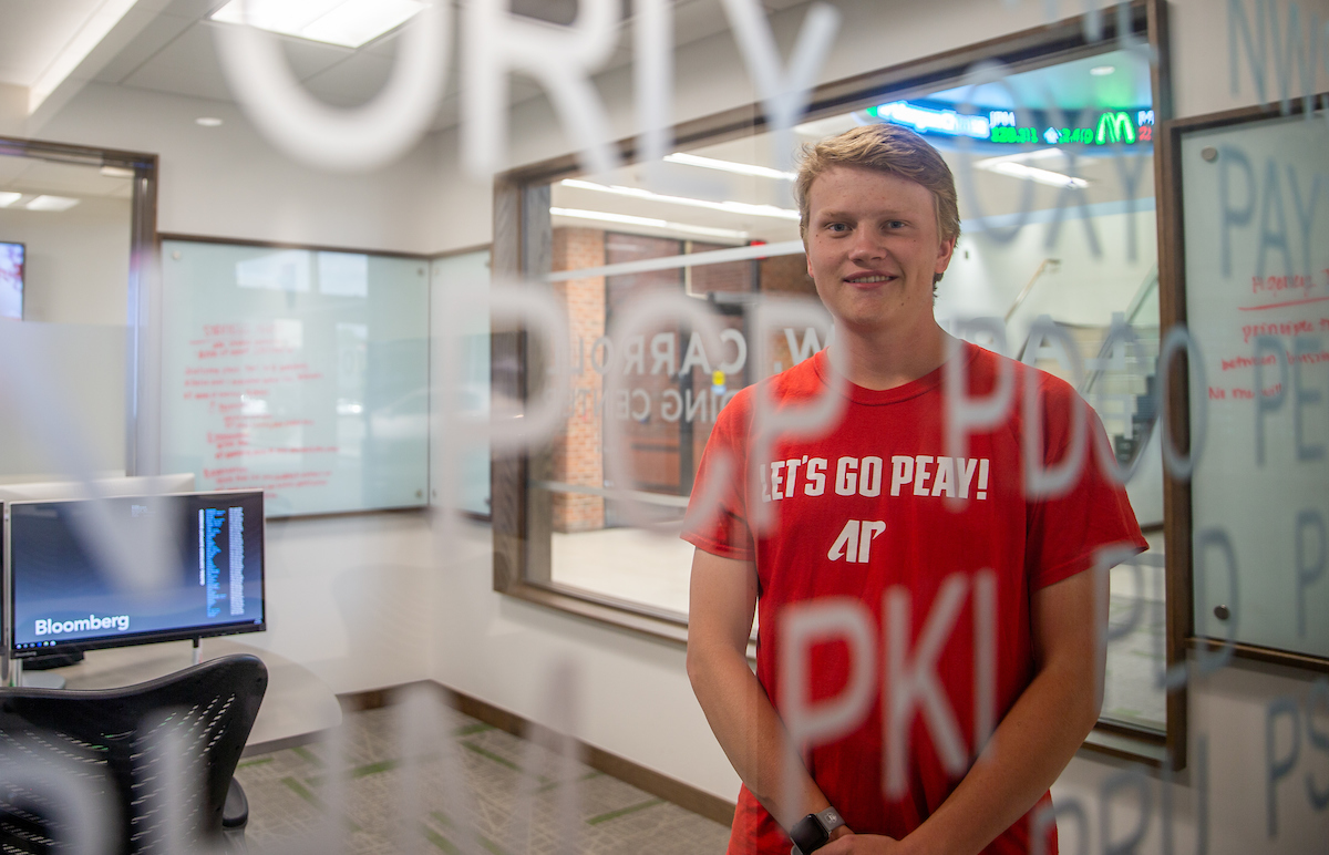 Jacob Knight’s mother encouraged him to tour of Austin Peay State University but a meeting with the Governors’ Own Marching Band (GOMB) Director John Schnettler cemented Knight as a future Governor.
