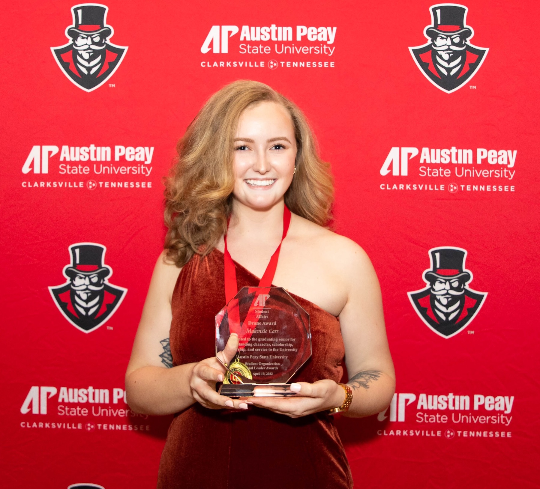 APSU math student wins prestigious Drane Award for service and leadership